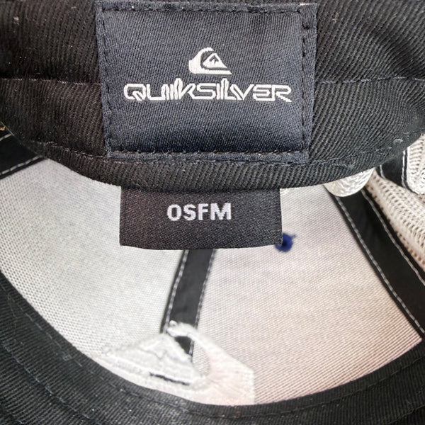 Quiksilver Mens Blue Cotton Mesh Logo Snapback Hat OSFM Adjustable