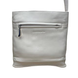 Liz Claiborne Women’s Bone White Faux Leather Adjustable Strap Crossbody Bag