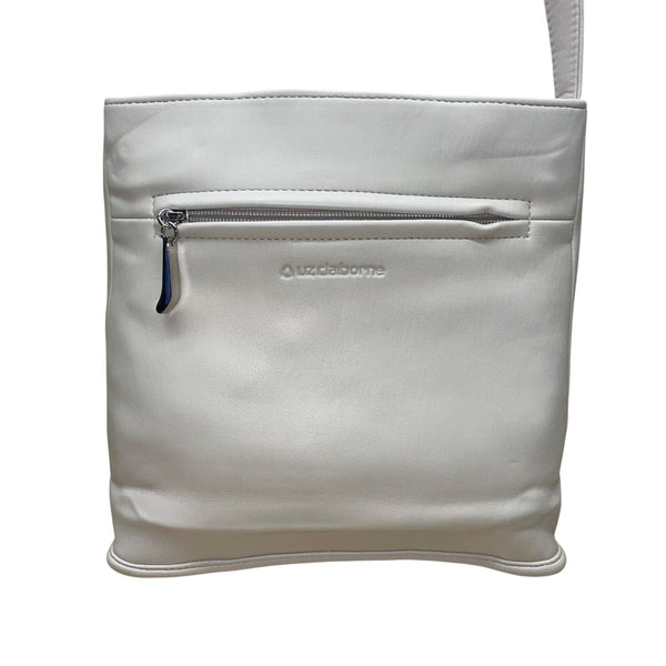 Liz Claiborne Women’s Bone White Faux Leather Adjustable Strap Crossbody Bag