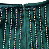 Kikiriki Womens Green Sequin Wrap Dress Long Sleeve V Neck Sparkle Sz M