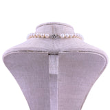 Freshwater Pearl Womens White Necklace Silver-Tone Clasp Art Deco Style 