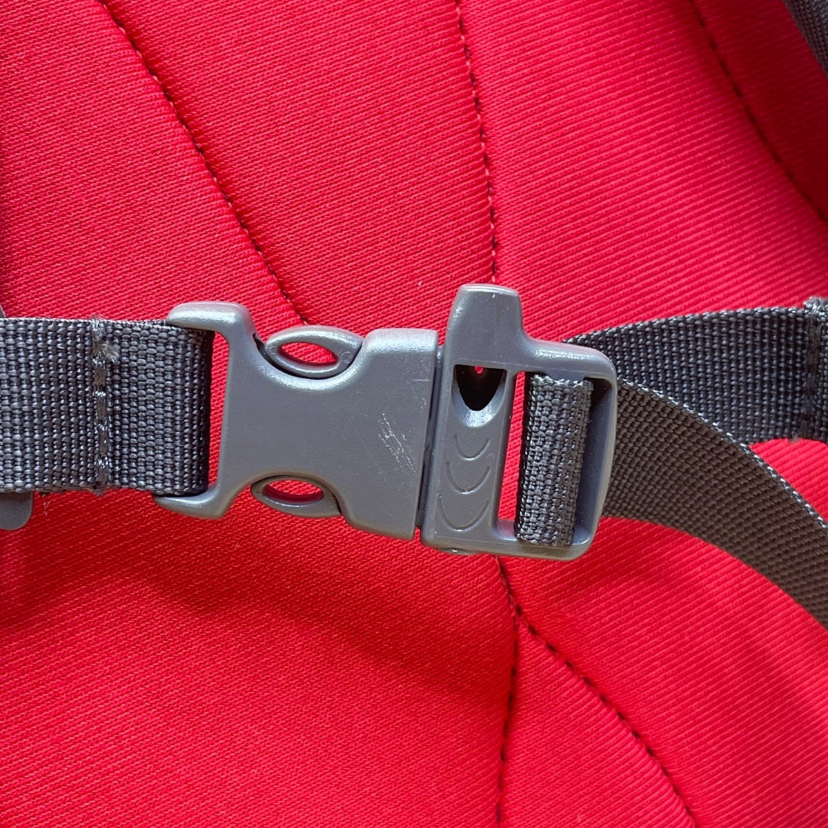 The North Face Unisex Red & Gray Nylon Multiple Compartments Sweeper Backpack