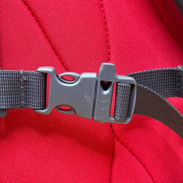 The North Face Unisex Red & Gray Nylon Multiple Compartments Sweeper Backpack