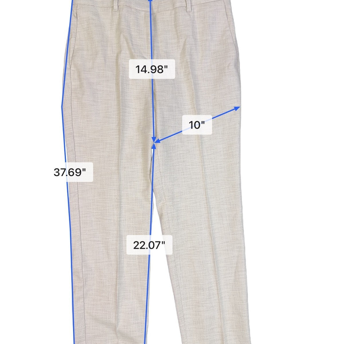 Ann Taylor Womens Beige Cotton Viscose Blend Petite Curvy Fit Pants Size 8P
