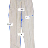 Ann Taylor Womens Beige Cotton Viscose Blend Petite Curvy Fit Pants Size 8P