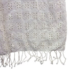 J.Crew Womens White  Sleeveless Eyelet Top With Fringe Hem Sz M-L