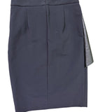 Zara Women Black Faux Leather Ruffle Pencil Skirt Statement Piece Size S