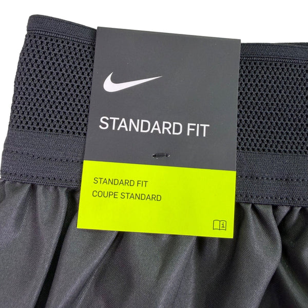 Nike Mens Grey Tennis Shorts With Neon Yellow Graphic Dri-Fit Standard Fit Sz L