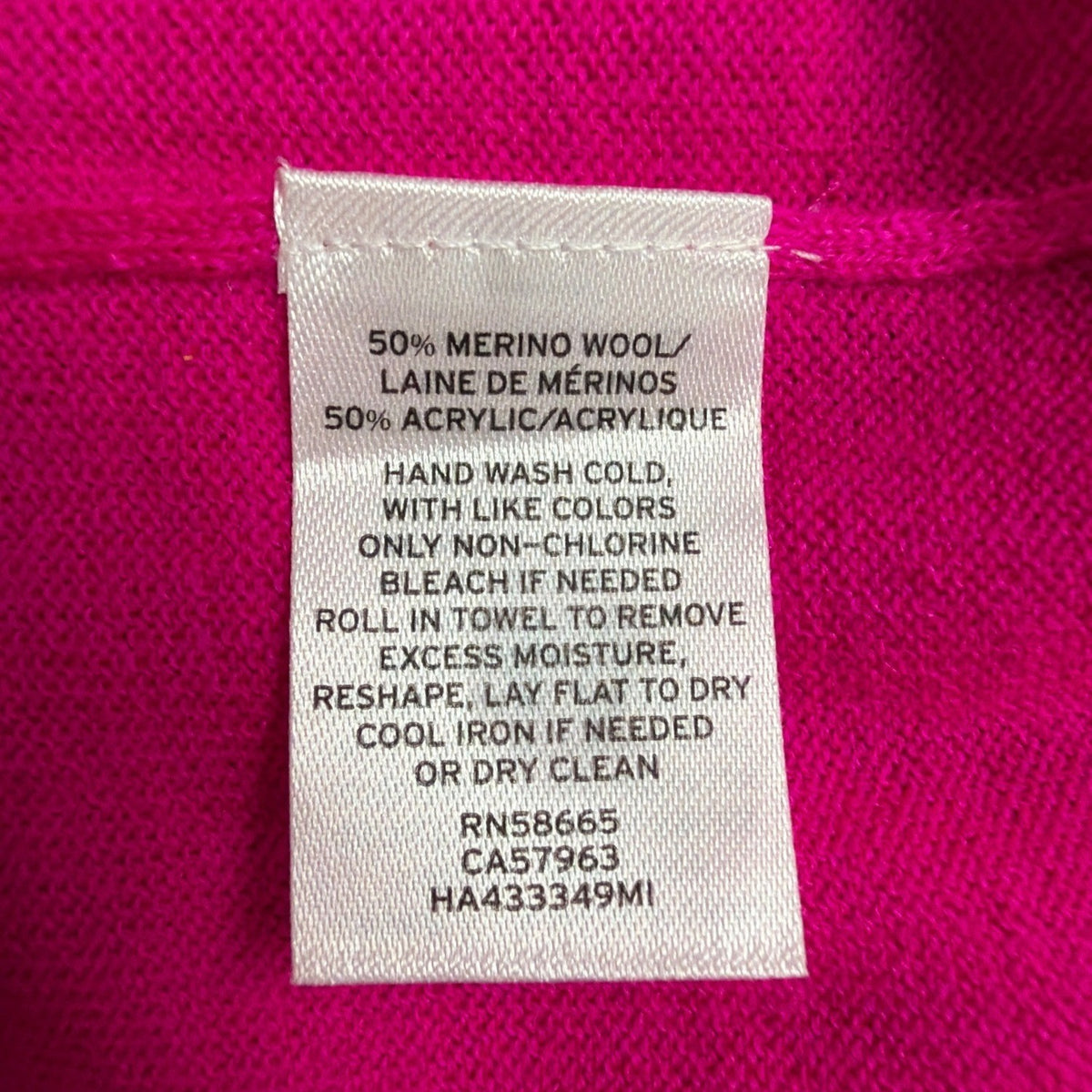 Halogen Womens Pink Merino Wool Crewneck Sweater Long Sleeve Sz M