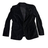 Boss Mens Black Cotton Blazer Jacket Two-Button Style W/ Lining Detail Size 40R