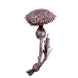 Lang Womens Silver Tone Sterling Thistle Floral Brooch Detailed Vintage
