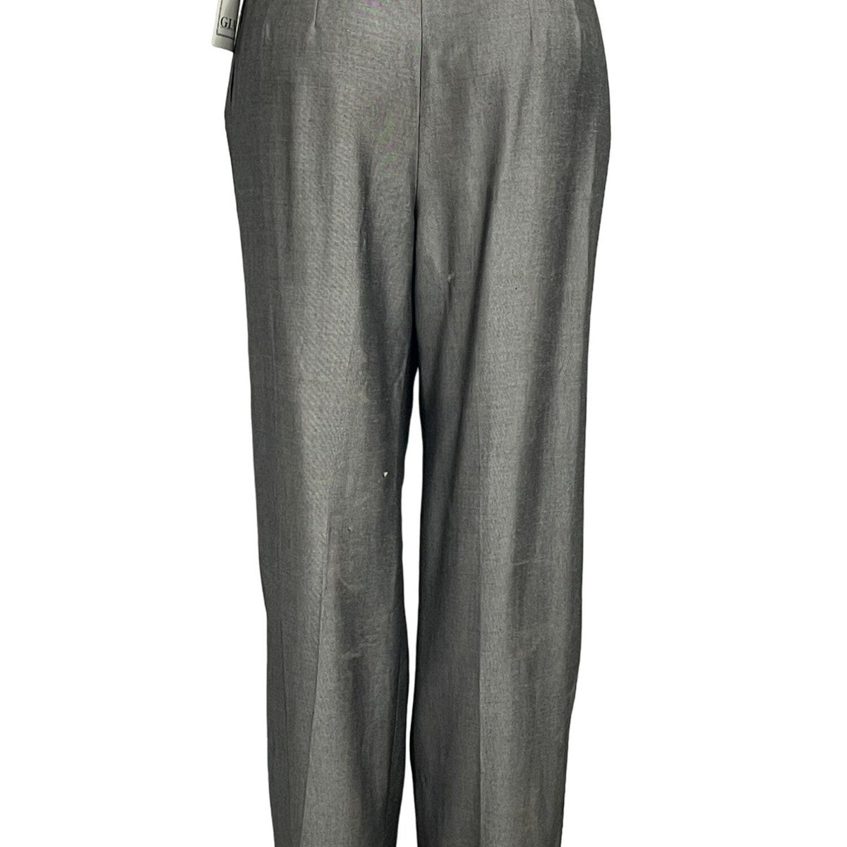 Gianni Womens Gray Wool Blend Trousers Size 12 Tailored Elegance New