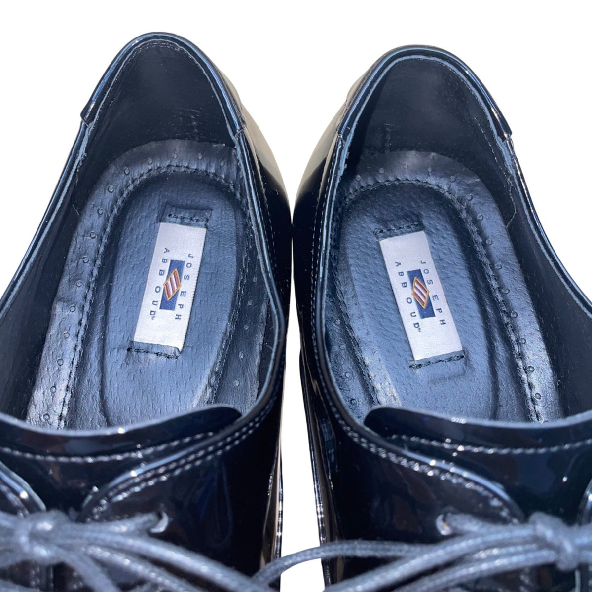 Joseph Abboud Men’s Black Patent Leather Soiree Lace-Up Dress Shoes Size 11.5D