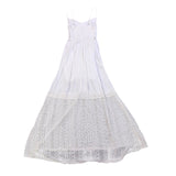 Abercrombie & Fitch Womens White Maxi Dress With Spaghetti Straps Size S
