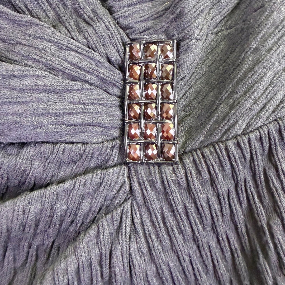 Kay Unger Womens Black Nylon Blend 3/4 Sleeve Embellished Wrap Midi Dress Size 1