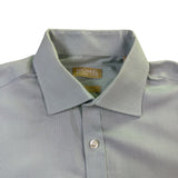 Michael Kors Mens Green Regular Fit Micro Houndstooth Dress Shirt Size 16