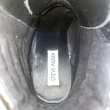 Steve Madden Women’s Black Lace & Zip Up Closure Block Heel Ankle Boots Size 7.5