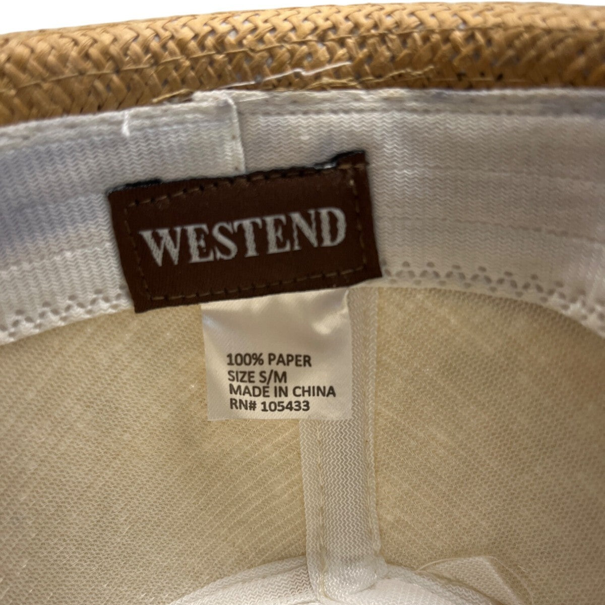 Westend Mens Natural Straw Fedora With Black Band