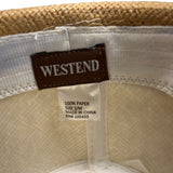 Westend Mens Natural Straw Fedora With Black Band