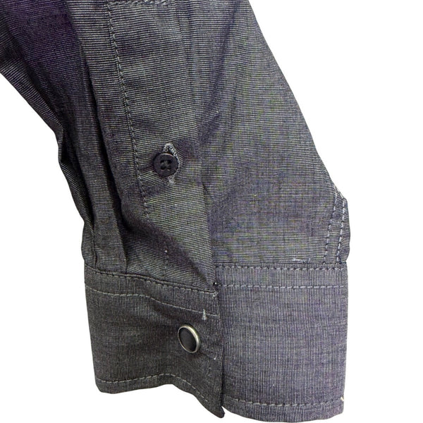 Coastal Long Sleeve Mens Gray Button-Up Shirt With Pockets Size XL