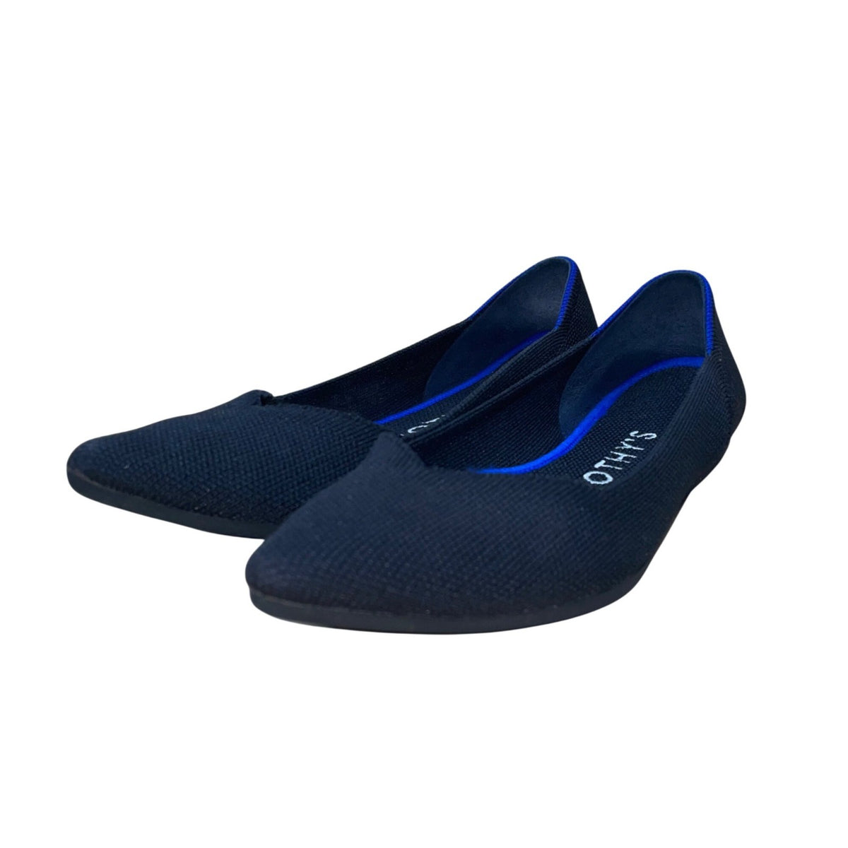 Rothys Women’s Black Eco-Friendly Recycled Pointe Flat Ballet Shoes Size 6