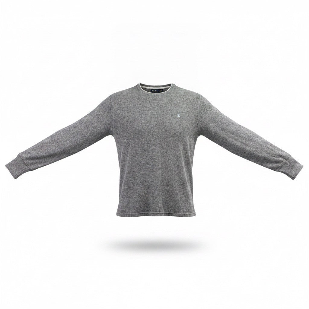 Polo Ralph Lauren Mens Gray Cotton Long Sleeve Crewneck Sweatshirt Size L