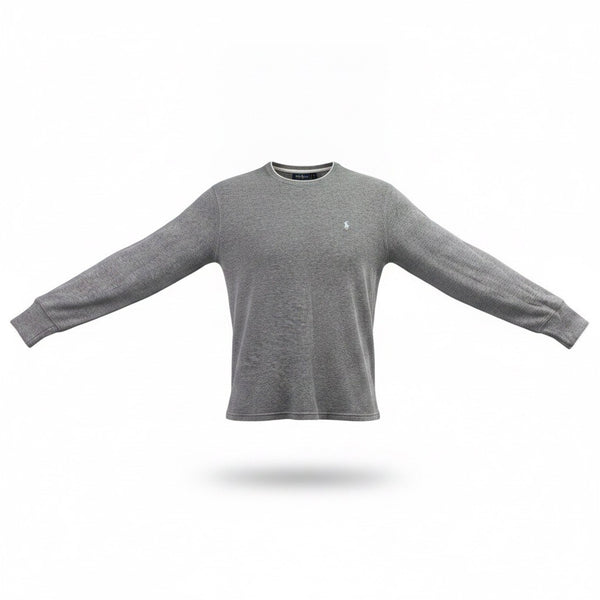 Polo Ralph Lauren Mens Gray Cotton Long Sleeve Crewneck Sweatshirt Size L