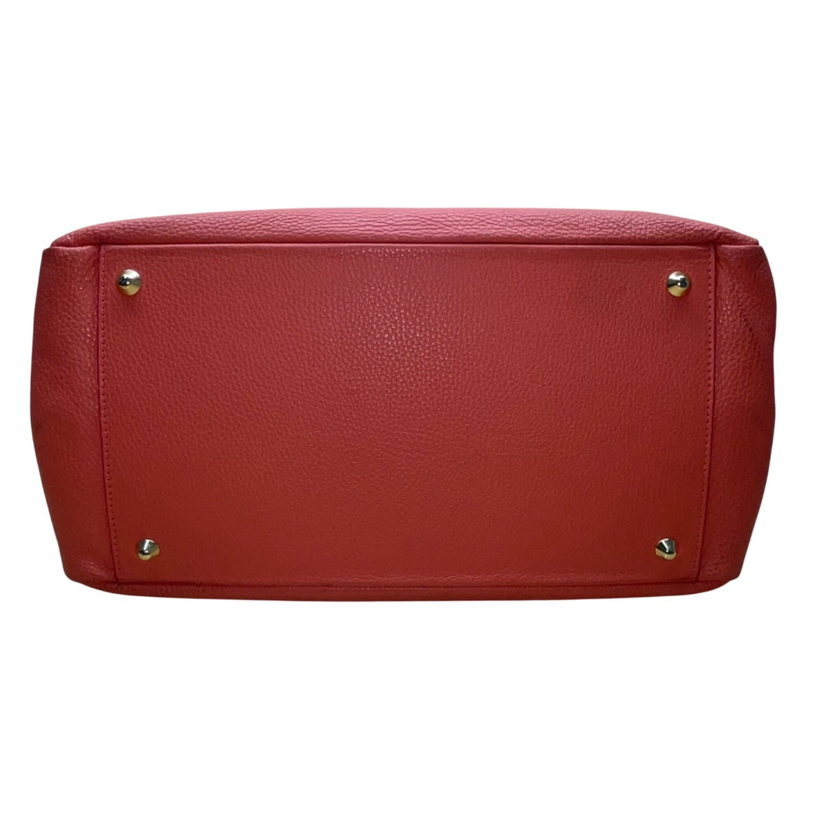 Mark & Graham Women’s Red Leather Gold BCB Initial Details Tote Bag Size L