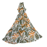 Kate & Lily Womens Green Orange Halter/Maxi Dress Tropical Print Size 12