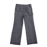 ATM Womens Black & White Stripe Cotton/Spandex Cropped Wide-Leg Pants Size 0