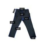 Ododos Womens Black Polyester/Spandex High-Waist Pocket Capri Leggings Size S -