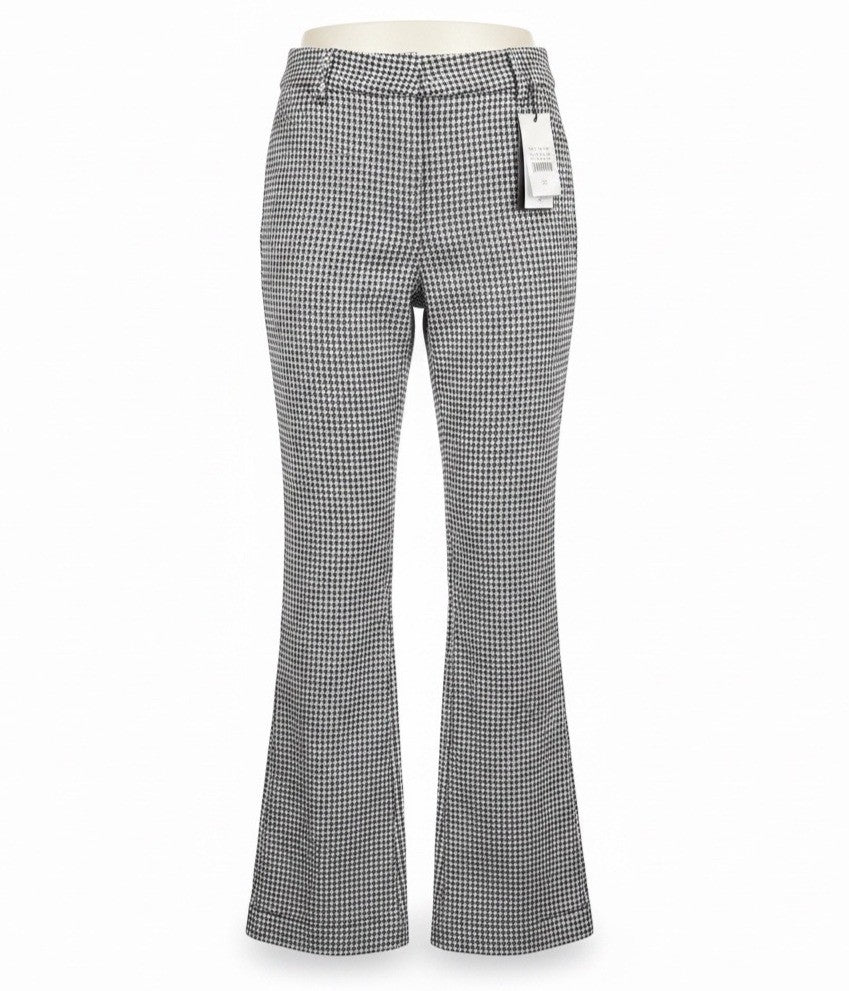 Gap Womens Black & White Houndstooth High-Rise Kick Fit & Stretch Pants Size 4