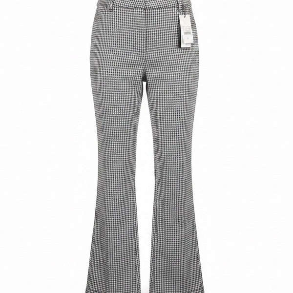 Gap Womens Black & White Houndstooth High-Rise Kick Fit & Stretch Pants Size 4