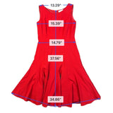 Calvin Klein Womens Red Polyester Blend Sleeveless A-Line Dress Size 4