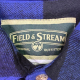 Field & Stream Mens Blue & Black Buffalo Plaid Button-Up Flannel Shirt Size M