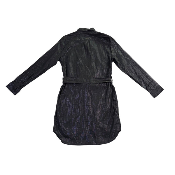 Polo Ralph Lauren Womens Black Shirt Dress With Pockets Belted Size M