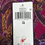 Lauren Ralph Lauren Womens Purple Paisley Sleeveless Dress Size 18