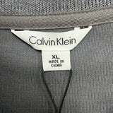 Calvin Klein Mens Medium Grey Cotton V-Neck Liquid Rib Long Sleeve Sweater Sz XL