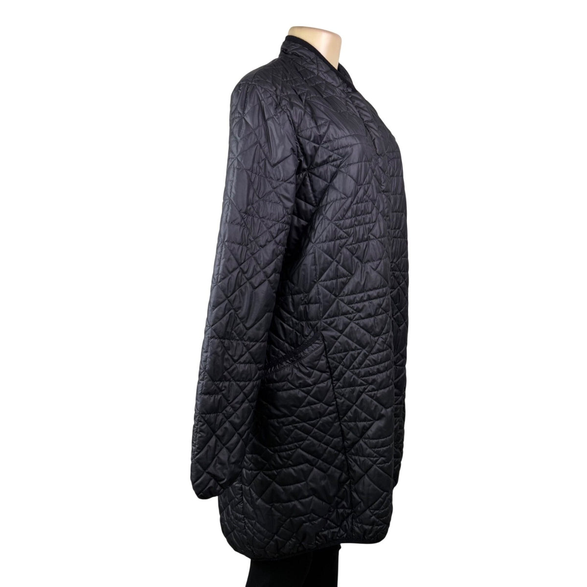 Nike Womens Black Quilted Bomber Jacket Lightweight Outerwear Casual Sz XL