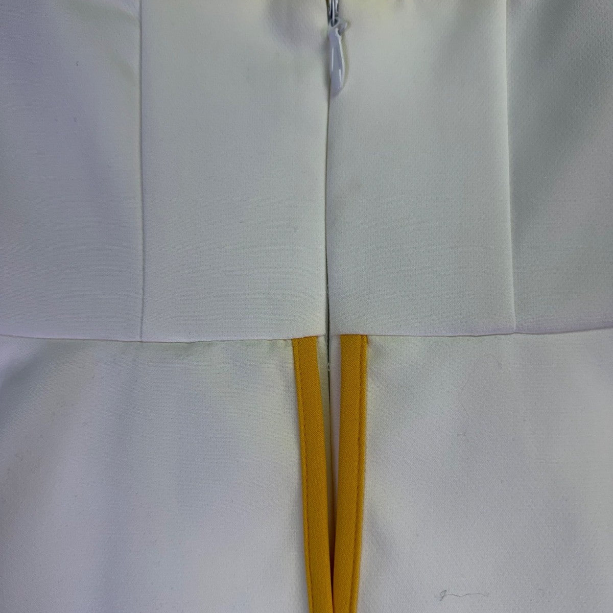 Eva Mendes Women’s White & Yellow Strapless Peplum Dress Petite Sz 0