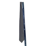 Tommy Hilfiger Mens Blue & Gold 100% Silk Striped Necktie Made In USA