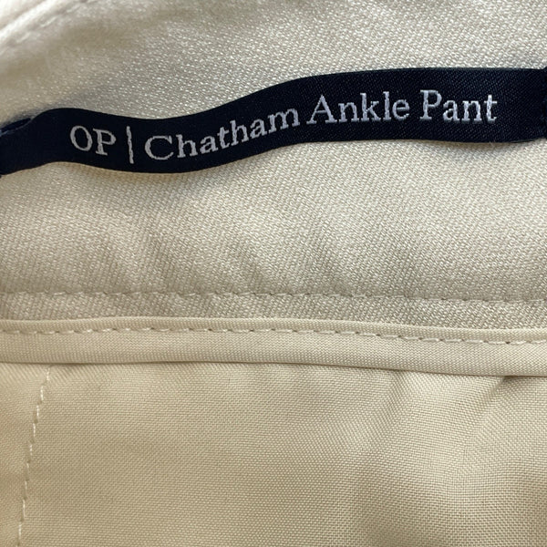 Talbots Womens Beige Cotton Blend Chatham Ankle Pants Size 0 Petite - New