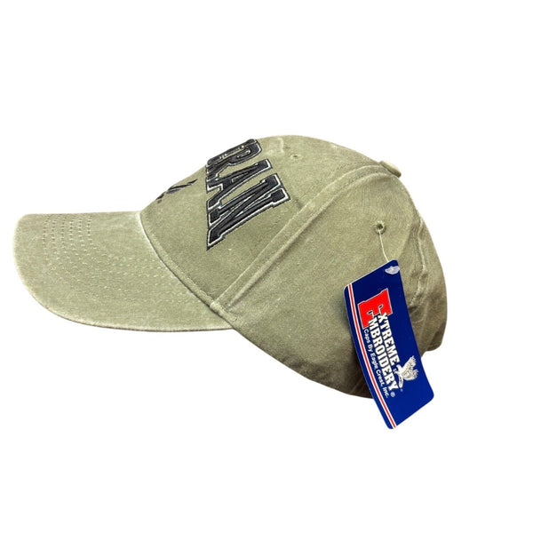 Extreme Embroidery Mens Olive  Air Force Veteran Cap & Lanyard Set Adjustable