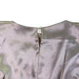 Jamie Womens Champagne Satin Pleated Dress With Bow Detail & Cap Sleeves Size M