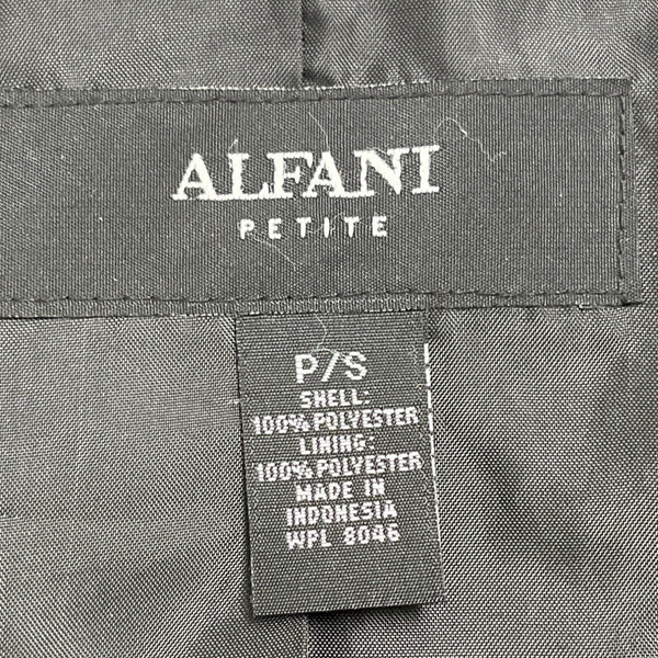 Alfani Petite Womens Black Lightweight Polyester Jacket Full Zip Hood Size P/S