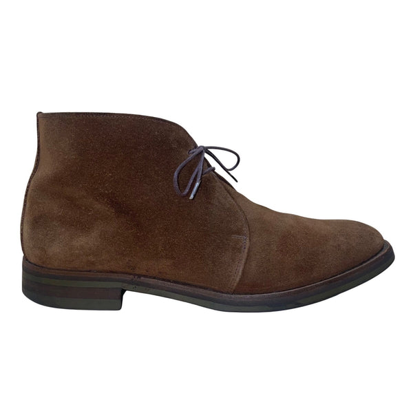 Peal & Co England Men’s Brown Suede Leather Lace-Up Ankle Boots Size 9