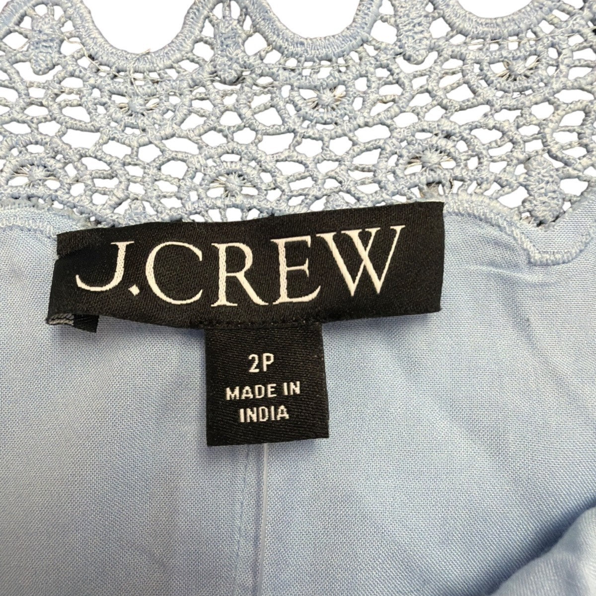 J. Crew Womens Blue Linen Embroidered Slip Dress Lightweight Summer Wear Size 2P