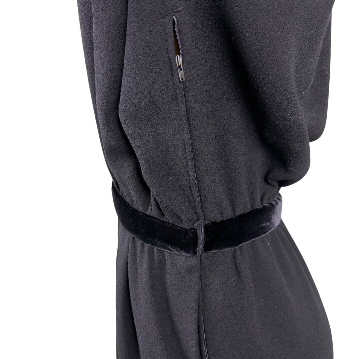 Valentino Womens Black Silk Long Sleeve Button-Down Belted Midi Dress Size 10