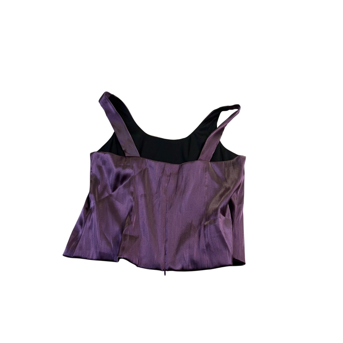 Xscape Womens Purple Satin Camisole & Jacket Set Beaded Detail Size 10
