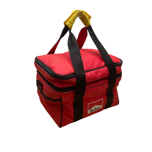 Marlboro Unisex Red Nylon Soft Portable Dual Handles Crossbody Cooler Bag